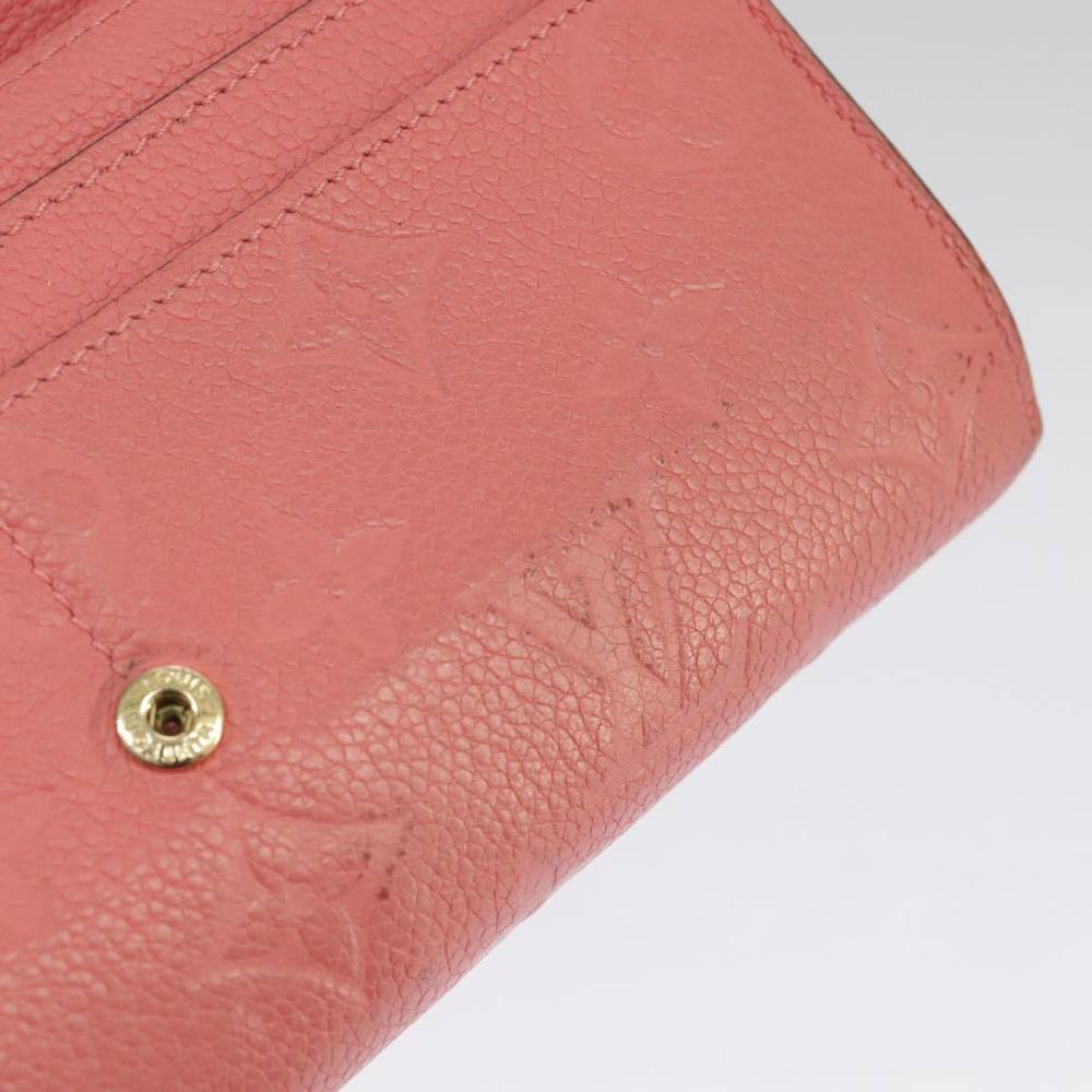 LOUIS VUITTON Empreinte Portefeiulle Sarah Long Wallet Pink M61801 Auth am7135 - Picture 11 of 16
